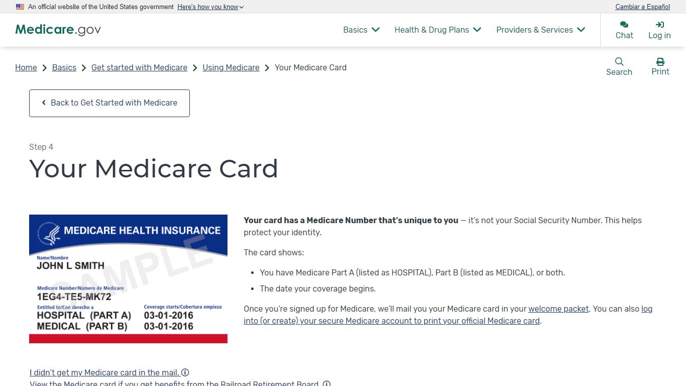 Your Medicare Card | Medicare